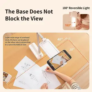 Retractable Phone Stand For Recording Retractable Remote Phone Holder Video Recording Phone Holder Selfie Stick With Light