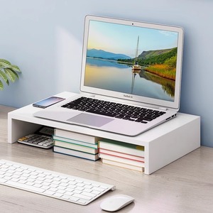 Office Organizer <b>Desktop</b> <b>Riser</b> 3 Tier Storage Shelf For Monitor Laptop Stationery Electronics Rectangle Standing Type - Product Image 1
