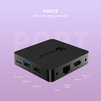 Pour GT1 MINI-2 Amlogic S905x3 Quad Core Android 9.0 Boîtier TV 4K 4 Go/32 Go Télécommande vocale WiFi 2.4G+5.8G BT 1000 Mbps USB3.0