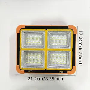 Lampe d'<span class=keywords><strong>urgence</strong></span> solaire LED portable 100W avec chargement USB, boîtier ABS, lampe <span class=keywords><strong>de</strong></span> signalisation pour camping extérieur et panne <span class=keywords><strong>de</strong></span> courant - Product Image 6