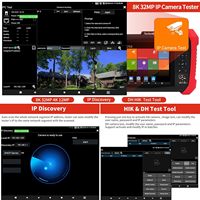 Rsrteng H20-MOVTADHSEF Probador de Cámaras CCTV, Monitor 8K IP POE+ Coaxial HD, DMM, TDR, OPM, SFP, Herramientas WiFi, Medidor de Distancia