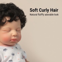 Poupées reborn en silicone LouLou de 20 pouces pour filles/garçons, corps entier en silicone souple, lavable, veines 3D réalistes, cheveux bouclés, cadeau de Noël