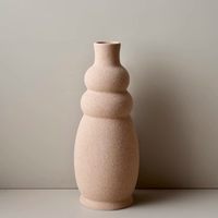 Vase à fleurs en argile de style nordique Jiahu, design irrégulier, polyvalent, pour la maison et les salles à manger, objets d'artisanat et d'ornement