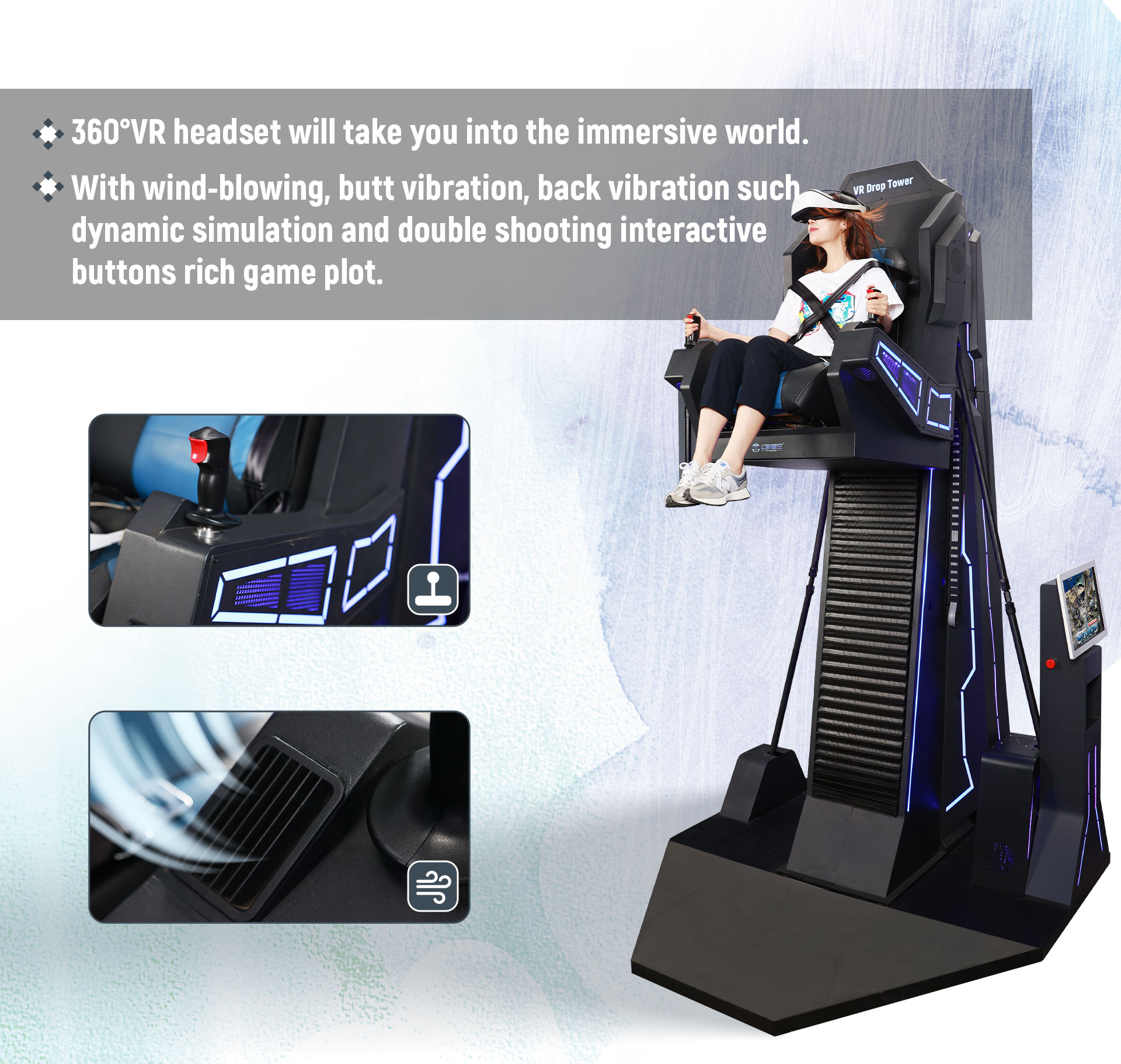 1 Player 9D Virtual Reality Simulator With 360 Degree Flight Simulator Flying Games