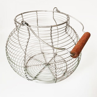 Panier à œufs rond en fil de fer tressé, design minimaliste moderne, panier de rangement pour gingembre et ail