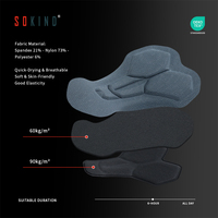 Coussin de cyclisme 3D respirant pour le sport et le vélo en extérieur, base confortable en gel pour salopette de cyclisme