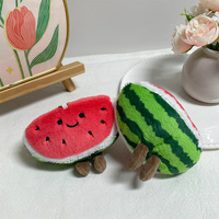 Fabrieksgroothandel Schattige Watermeloen Pluche Sleutelhanger Hot Sale Aangepast Logo 8cm Fruit Pluche Snelle Levering Bulk B2B