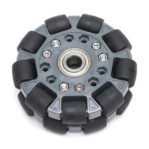 Roda omni de placa de plástico dupla de 100mm com rolamento central 14060 - Product Image 2