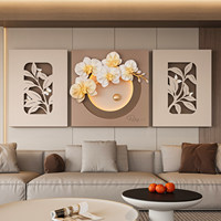 Peinture décorative murale moderne en résine, simple et élégante, de style luxe léger, pour salon, provenant de Chine continentale
