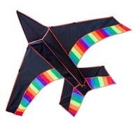 Nouveau modèle de cerf-volant triangulaire coloré pour enfants, fait à la main, en forme d'avion de dessin animé, facile à faire voler, de l'usine de cerfs-volants de Weifang