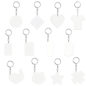 Llaveros de aluminio blanco para sublimación al por mayor, personalizables, con impresión a doble cara, para regalos promocionales, artesanías y personalización. - Product Image 6