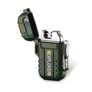 Multi-function USB Rechargeable Waterproof Lighter Portable Double Arc X Plasma Watertight Outdoor Electric Lighter