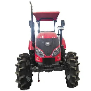 High Quality Cheap Farmer Tractors QLN-904 90HP Tractor Farming Equipment Agricultural Machinery With Disc Plough For Sale