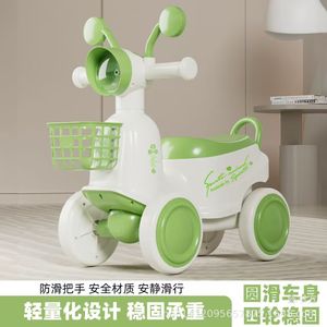 Kids Balance Bike 4 Wheels With Basket Lights Music For 1-3 Years Old Children - Product Image 3