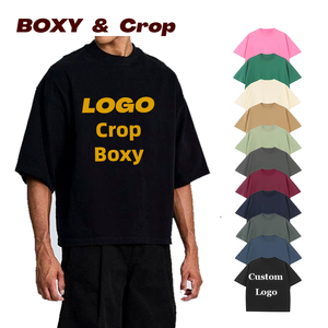 Camisetas Personalizadas de Corte Cuadrado y Holgado para Hombre, Camiseta de Algodón a la Moda, Cuello Redondo, Manga Corta - Product Image 1