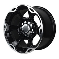Rines de Aleación Multirradio de 15 Pulgadas para Todoterreno, Acabado Negro Mecanizado, para Suzuki Jimny, Jeep Wrangler, 4x4, SUV, Rines Clásicos Fundidos