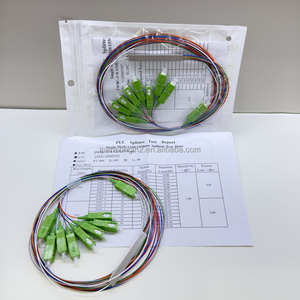 ตัวเชื่อมต่อ OEM ODM SC APC สายไฟเบอร์ 900μm สายเคเบิลไฟเบอร์แบบ 1 เข้า 8 ออก ตัวแยกสัญญาณไฟเบอร์ออปติก PLC แบบท่อเหล็กขนาดเล็ก สำหรับ FTTH CATV - Product Image 1