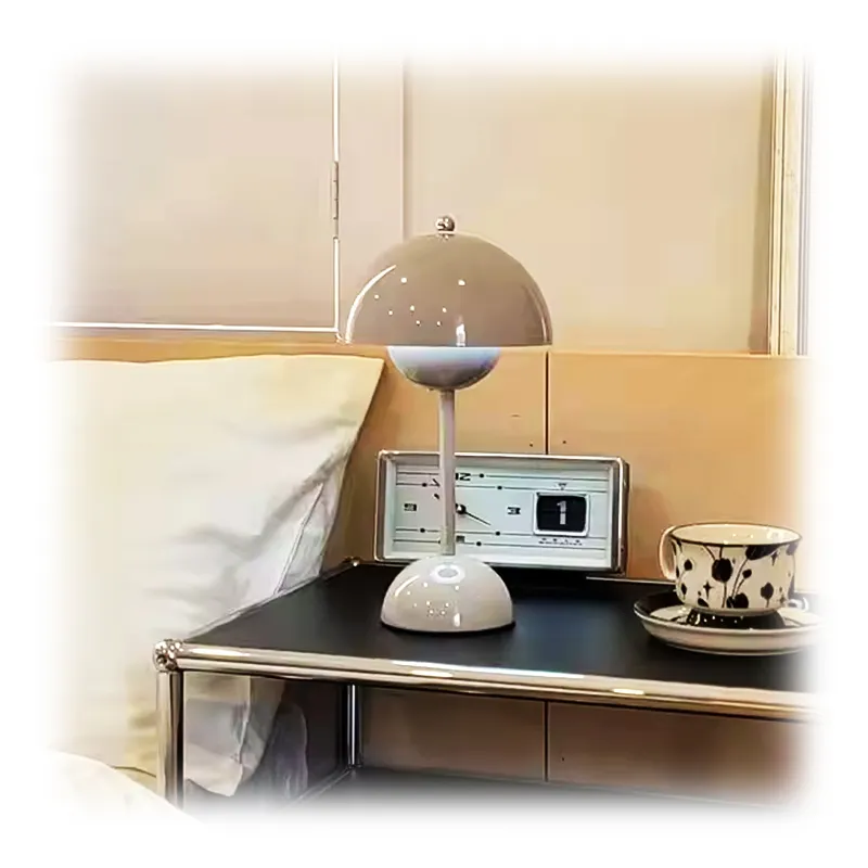 Moderne Indoor Slaapkamer Studeerkamer Lezen Bloem Paddestoel Lampenkap Opladen Usb Oplaadbare Touch Led Nachtlampjes Tafellamp