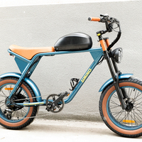 Moteur sans balais 500W 48V haute vitesse pour VTT rétro vintage, batterie lithium, pneus larges en aluminium, moteur moyeu arrière, suspension