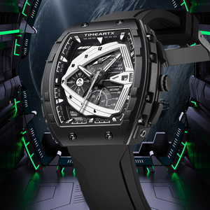 TIMEARTX Orologio al quarzo impermeabile da uomo Cinturino in silicone Cronografo luminoso Orologio sportivo da polso Relogio Masculino TA-5690 - Product Image 2