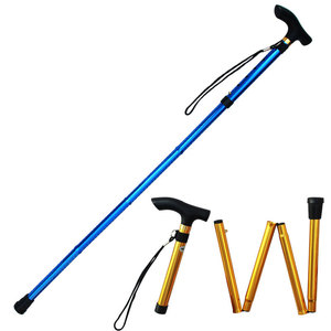 ไม้เท้าพับได้ลายเสือดาวป่า 5 ท่อน อลูมิเนียมอัลลอยด์ ปรับระดับได้ สำหรับผู้สูงอายุ ใช้สำหรับเดินป่า - Product Image 2