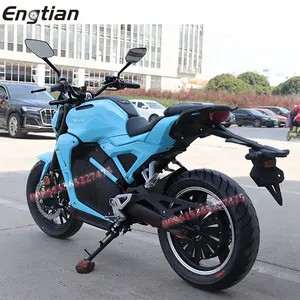 Engtian super power high speed 2000w electric racing motorcycles 72v with lithium battery racing motorcycles CKD e scooters