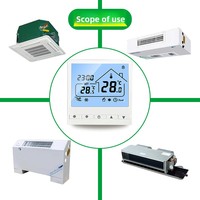 Thermostat intelligent WiFi vocal, forme carrée, flexible, en stock, pour unité de ventilation à air conditionné central, 220V, modèle 105