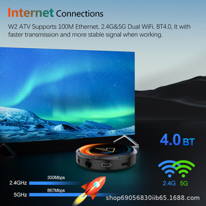 Boîtier TV intelligent Android 11 4K W2 ATV Amlogic S905W2 1080p 4 cœurs double Wi-Fi BT 40 - Product Image 4
