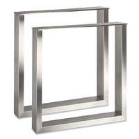 Pieds de table modernes de luxe en acier inoxydable poli brossé doré, design de cadre carré en forme de X, meubles de bureau, de salle à manger et de bureau