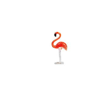 Décoration de jardin artistique en verre soufflé, figurine de Noël flamant rose personnalisée, style mini vert, écologique - Product Image 2