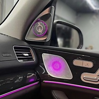 Autowellus Benz W167 2020 GLE GLS GLE53 GLS63 - Grilles d'aération avec éclairage ambiant 64 couleurs 12V - Couvercle de haut-parleur décoratif - Lampe