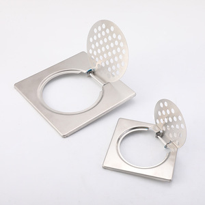 201 Foreign Trade Square Stainless Steel Floor Drain Flip Thickened Bathroom Balcony Anti-clogging Anti-return Odor-proof Modern - Product Image 2