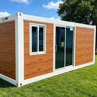 Maison modulaire en acier optimisée pour le transport, 20 pieds, conception à panneaux empilés de type Z, maison conteneur pliée en Z pour projet de villa insulaire