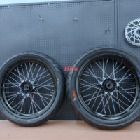 Juego de Ruedas Ultra Bee Supermoto, Juego Completo de Neumáticos de Calle, Neumáticos Lisos para Carretera, Ruedas Supermoto de 17 Pulgadas, 100/80-17 130/70-17
