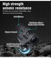 HENBAKER NV710S Appareil de vision nocturne Monoculaire de vision nocturne Infrarouge Lunette de vision nocturne Chasse Caméra de surveillance de sentier Googles NV Cam X