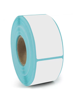 Rollo de etiquetas adhesivas de código de barras térmicas autoadhesivas blancas de 40*70mm, Material de papel impreso, etiquetas adhesivas colgantes para ropa de marca registrada usada