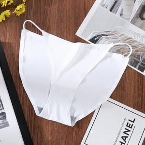 FINETOO, nuevas bragas de seda helada para mujer, bragas sin costuras para niñas, ropa interior cómoda de Color sólido, <span class=keywords><strong>calzoncillos</strong></span> suaves para mujer - Product Image 6