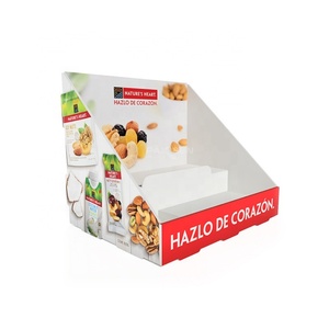 Supermarket Custom Printed Foldable Eco-friendly Corrugated Counter Display <b>Box</b> for Food for Potato Snack and Nuts - Product Image 2