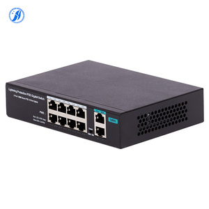 Huayu Mạng 8-Port PoE chuyển đổi 96W cung cấp điện 10/100Mbps Ethernet 8 PoE cổng + 2 10/100M cổng điện IEEE802.3u tiêu chuẩn - Product Image 3