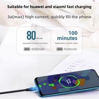 Cable de Transferencia de Datos de Alta Calidad USB 3.0/3.2 a Tipo-C con Carga Rápida PD para Teléfonos Móviles y Discos Duros