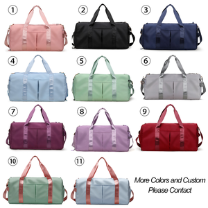 الوافدون الجدد مخصص نايلون حقيبة سفر متينة محمولة لصالة الألعاب الرياضية حقيبة تمارين رياضية قماش مقاومة للماء مع شعار العلامة التجارية - Product Image 3
