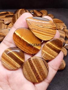 Venta al por mayor de piedras preciosas de cabujones de ojo de tigre marrones naturales de alta calidad para la fabricación de joyas - Product Image 2