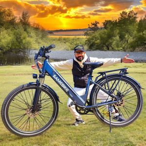 EU Warehouse RS-A01 PRO Unisex SAMEBIKE 36V 15Ah Lithium Battery High Carbon Steel <b>Frame</b> big size 26 inch with basket ebike - Product Image 3