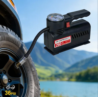Pompe à air portable 12V personnalisée avec arrêt automatique et affichage de la pression 150 psi pour gonflage rapide des pneus de véhicules de tourisme
