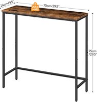 Consola ajustable de estilo moderno, mesa de sofá, Panel de madera con diseño de metal fino para sala de estar, uso doméstico, detrás del sofá