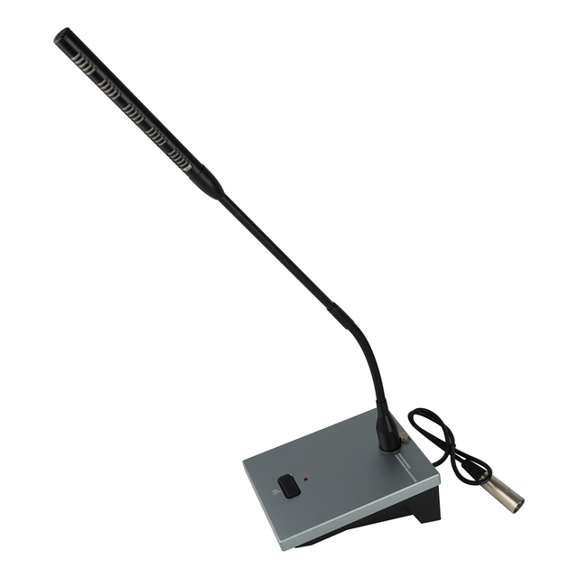 Single Gooseneck Condenser Microphone 48V Powered Desktop Mic for Conference System Meeting Room and Public Speech