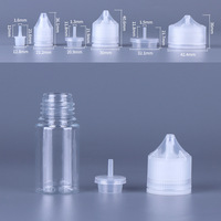 Flacons compte-gouttes vides transparents avec couvercles noirs à l'épreuve des enfants Capacité de 10ml 30ml 60ml 120ml pour médicaments et gouttes oculaires liquides