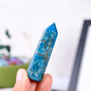 Vente en gros de tour de cristal naturel, pointe d'apatite bleue, obélisque de cristal, pointe de pierre précieuse en vrac pour l'artisanat - Product Image 6