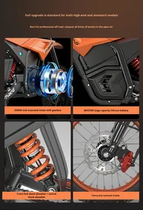 Motos électriques EU 60V 3500W à moteur sans balais, suspension intégrale, motocross, tout-terrain pour adultes, 30-50 km/h - Product Image 2
