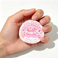 Étiquette autocollante en vinyle ronde pour emballage, impression personnalisée CMYK/autocollant auto-adhésif imperméable, formes personnalisées pour cadeaux et artisanat